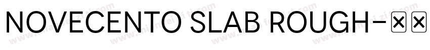 Novecento Slab Rough字体转换